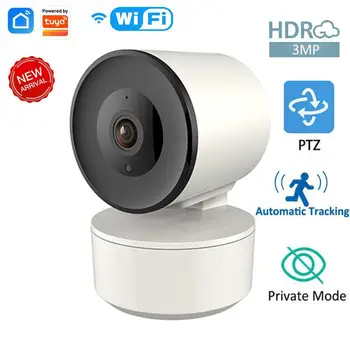 Tuya IP Kameras WIFI 1080P 3MP Kamera, Video Novērošanas Kameras CCTV Baby Uzraudzīt Automātiskās Sekošanas Kustības Atklāt Jaunas Fotokameras