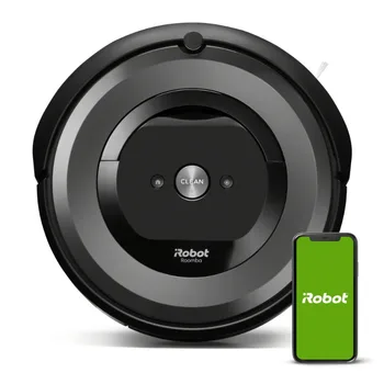 iRobot Roomba e6 (6134), Wi-Fi Savienots Robots Vakuuma - Wi-Fi Savienojums, Darbojas ar Google, Ideāls Pet Matiem, Paklāji, Grūti