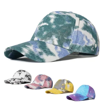 Modes Unisex Vīriešiem, Sievietēm, Tie-dyed Saules Cepure, Regulējams Beisbola cepure Hip Hop Cepuri Netīrs Cepures Kokvilnas Vasaras Acs Cepure